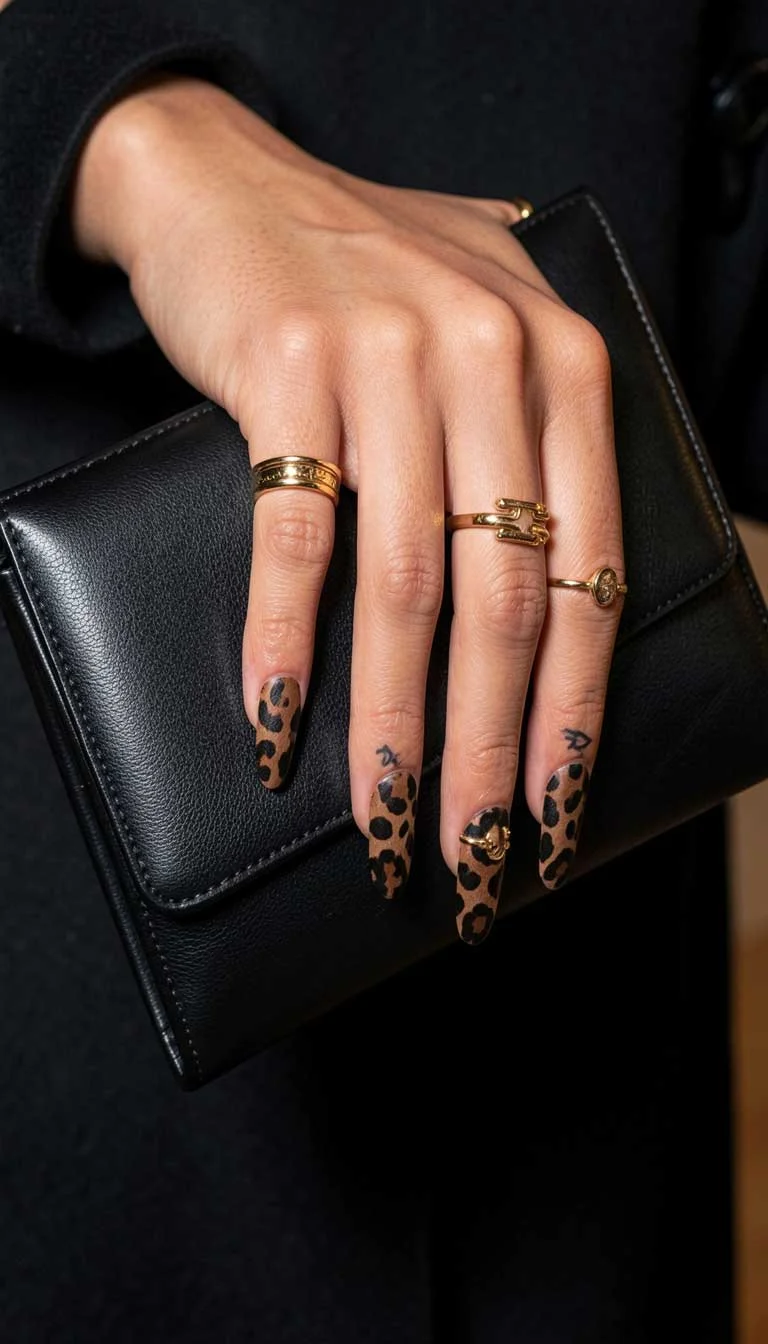 Leopard Print nail design