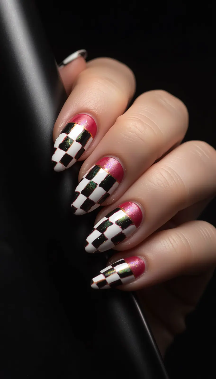 Checkerboard nail design