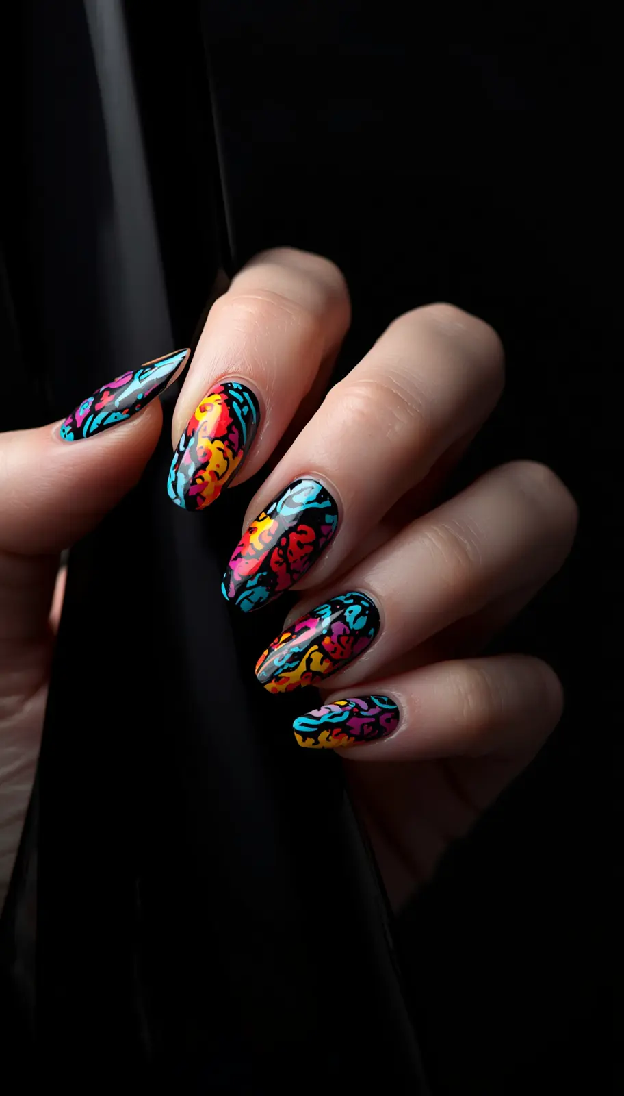 Abstract Art nail design