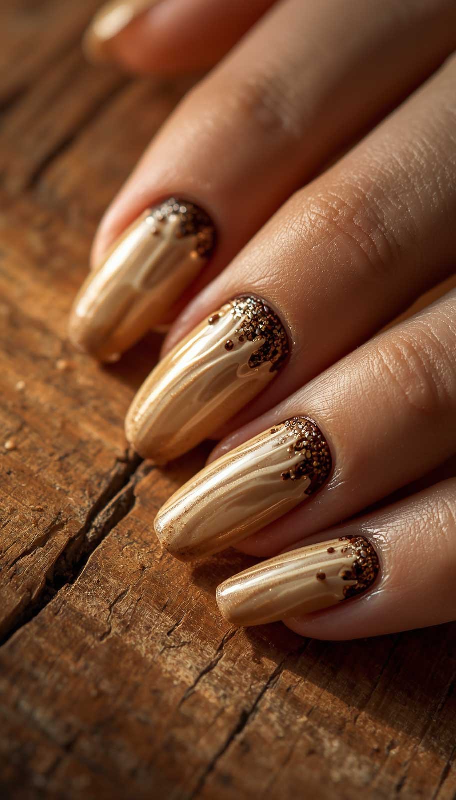 Coffee Latte Nails
