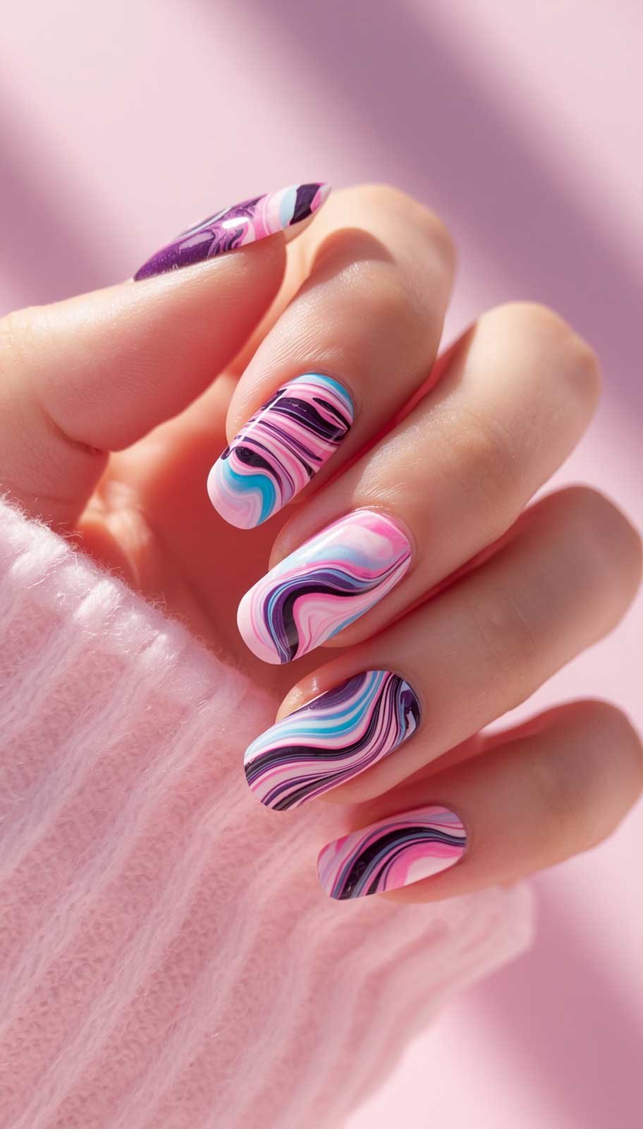 Marble Swirl Nails