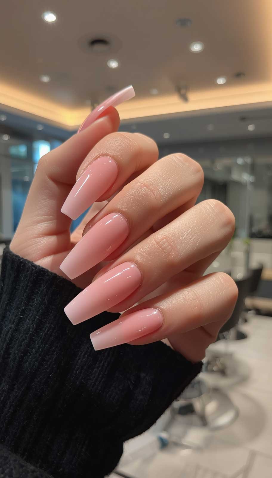 Glossy Solid nail design