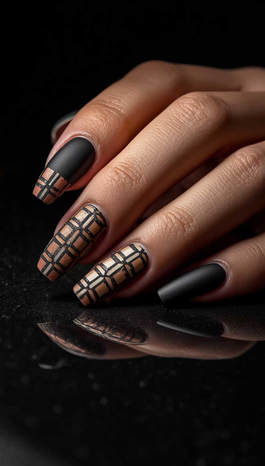 Matte Finish nail design