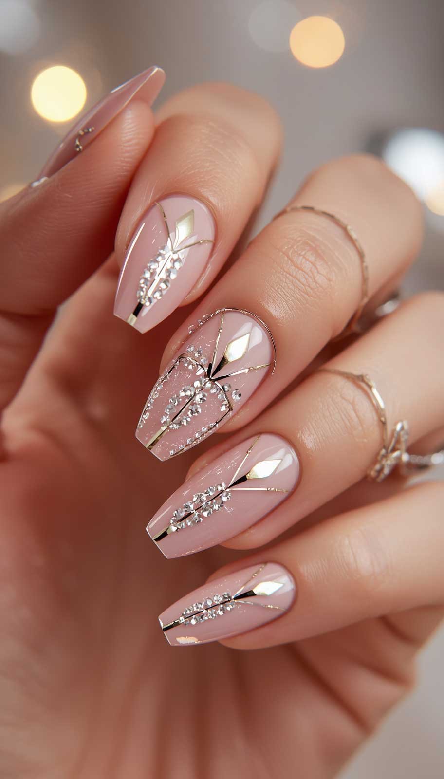 Diamond Cut nail design