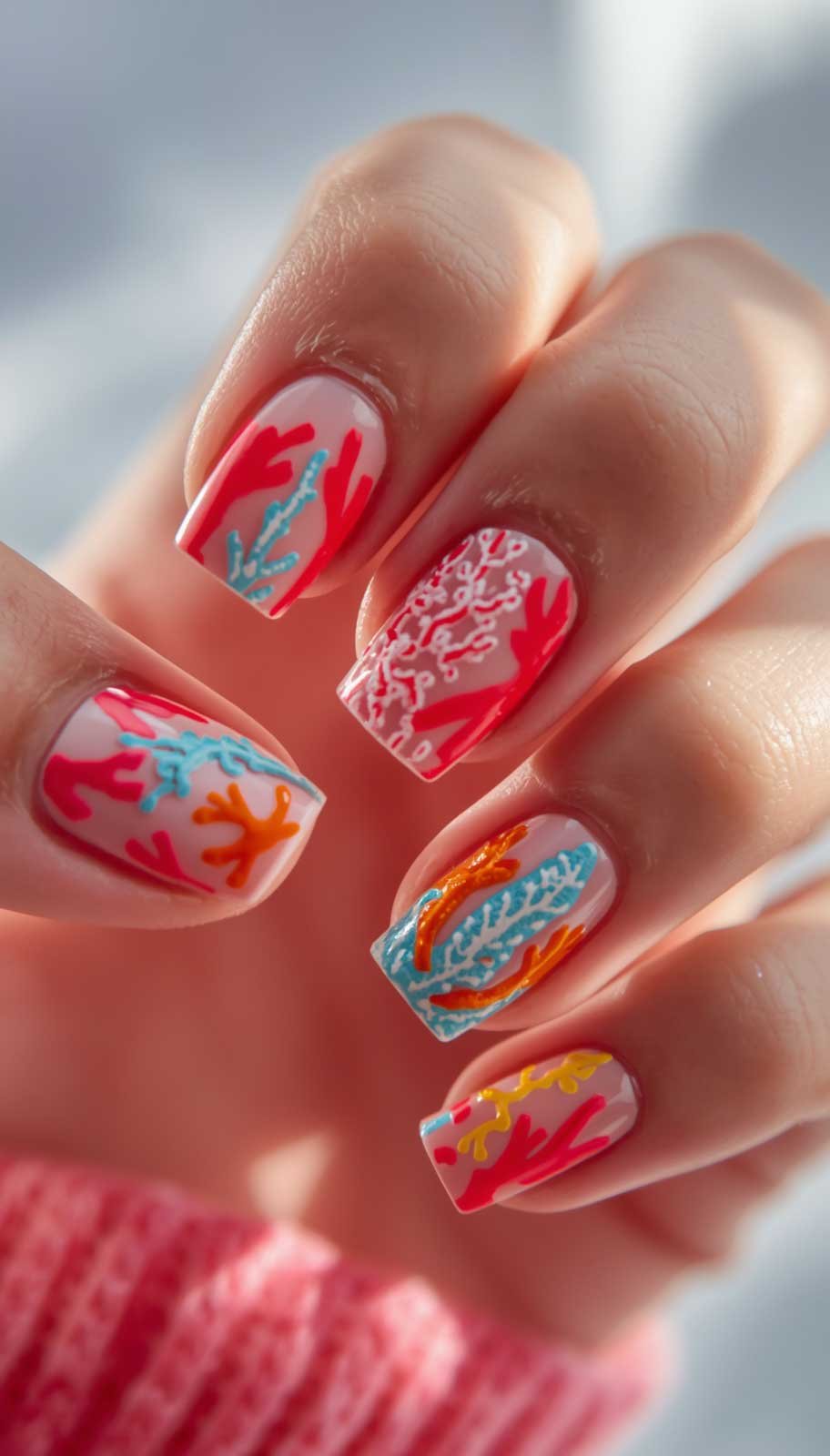 Coral Reef Nails