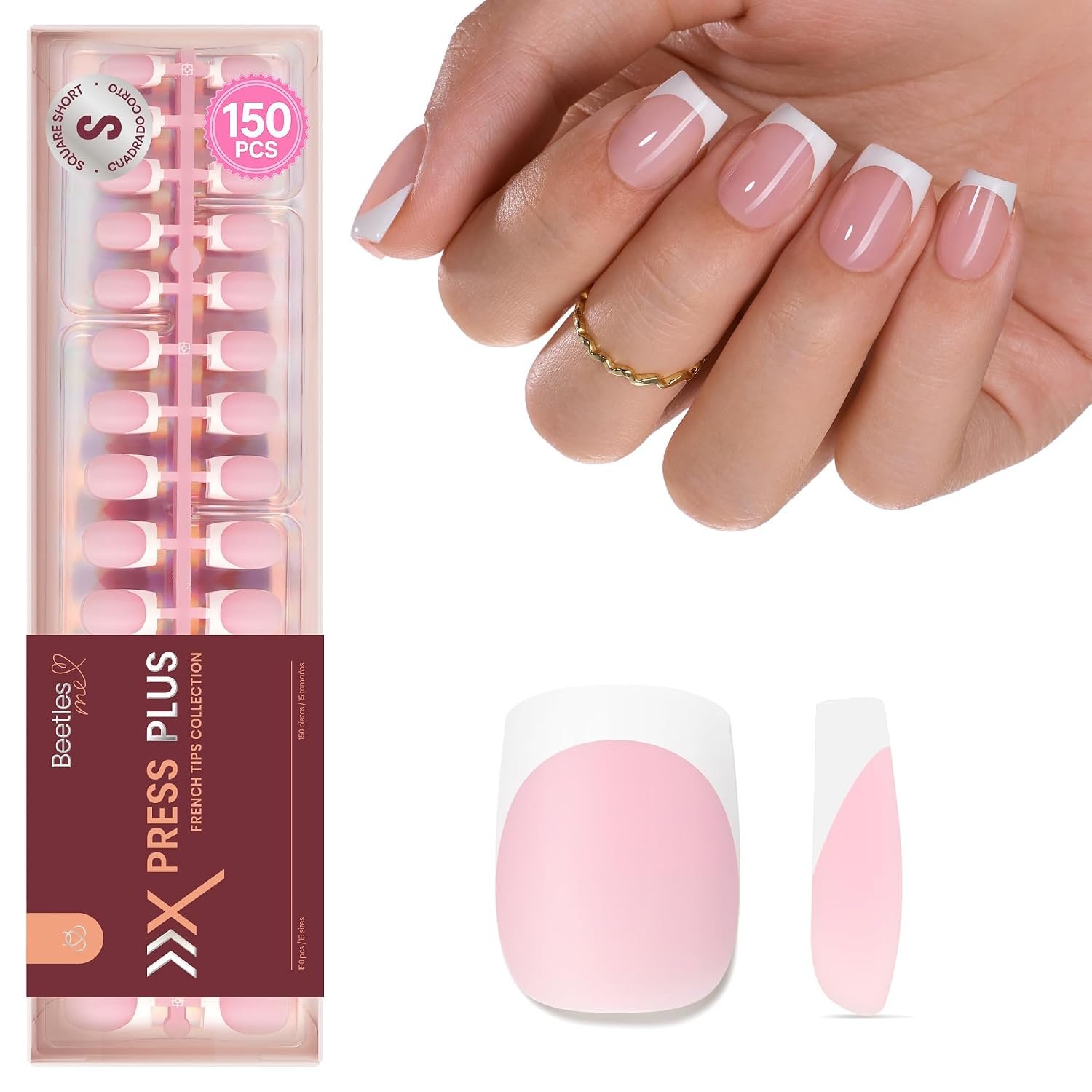 French Tips Press On Nails (150 PCS)