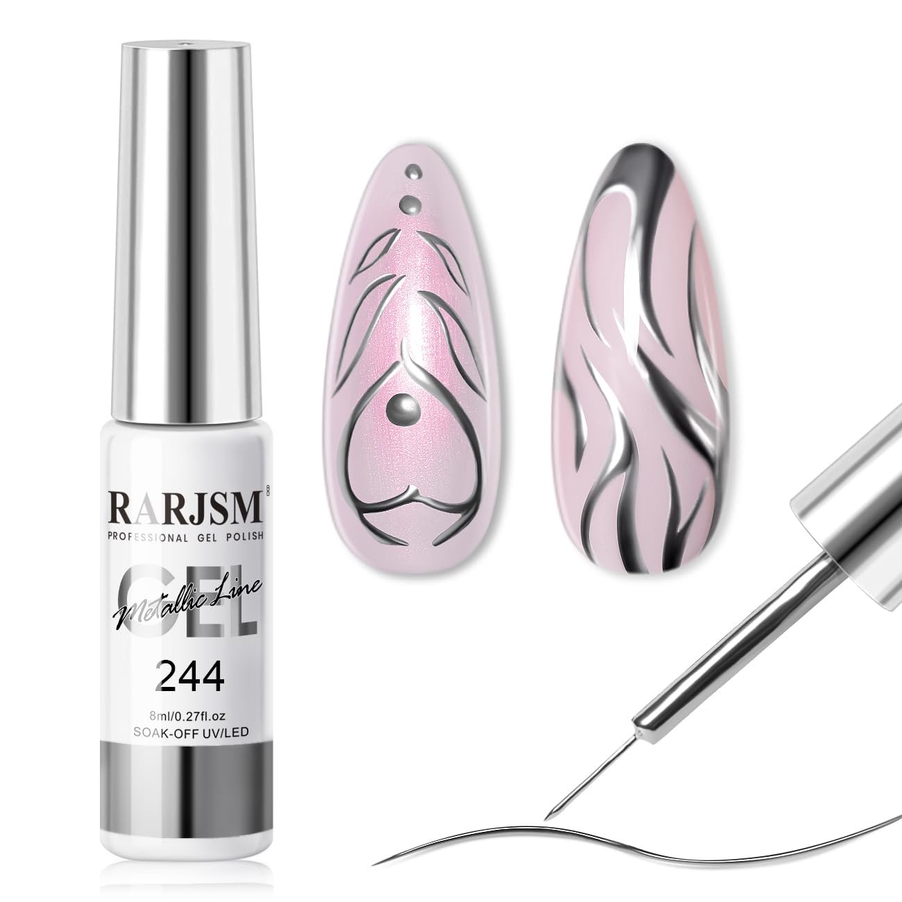 Metallic Silver Gel Liner Nail Polish